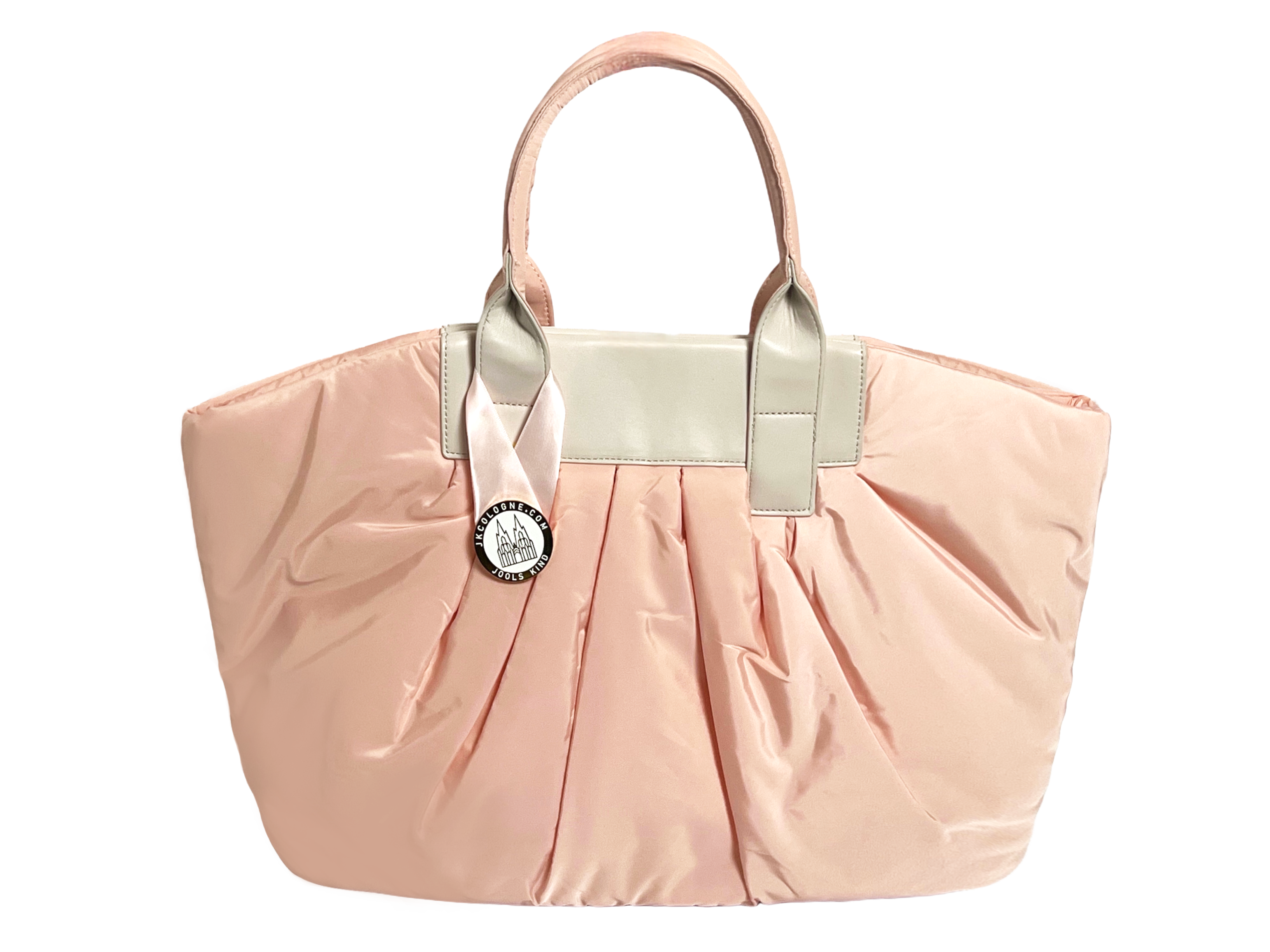 JKCologne Tote Bag XL Shopper Rose mit Dustbag | Multifunktionale Damen Schultertasche: als Laptoptasche, Wickel-Shopper. Federleicht. Wasserabweisend. Nachhaltig | 4Innenfächer | Inklusive Marken-Dustbag